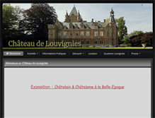 Tablet Screenshot of chateau-louvignies.be